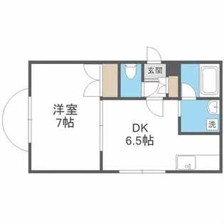 ハイエスト中の島【206号室】の間取り