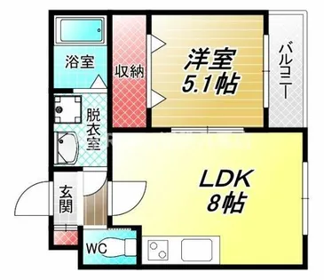 アッシュメゾン加美正覚寺Ⅴ【1階】の間取り