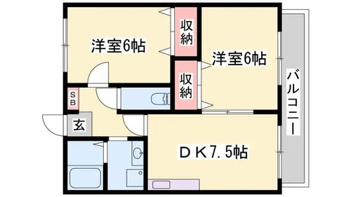 フォレストベイス広瀬 C棟【107号室】の間取り