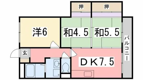 メゾン北山【205号室】の間取り