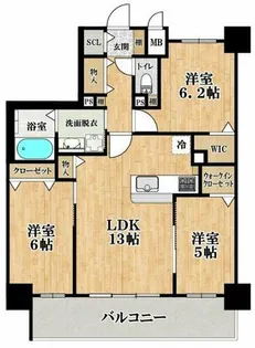 ふぁみーゆ平野【8階】の間取り