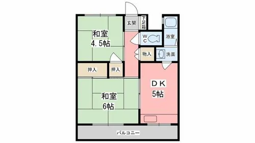 歌野マンション【7号室】の間取り