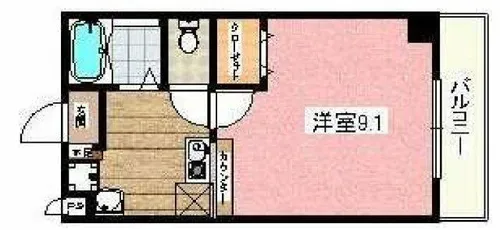 プレアデス東中本【301号室】の間取り
