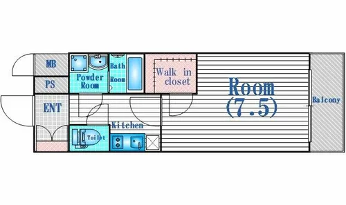 エスプレイスOSAKAベイシティ【9階】の間取り