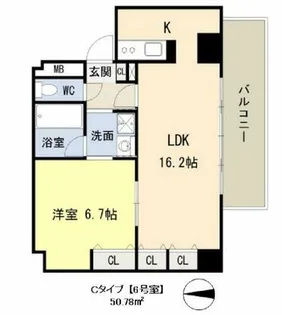 ドゥーエ谷町【11階】の間取り