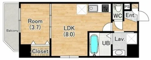 ジーグランデ九条【2階】の間取り