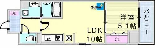 villa al mare明石駅前【704号室】の間取り