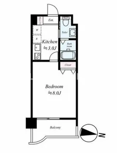ローズモントフレア薬院【9階】の間取り