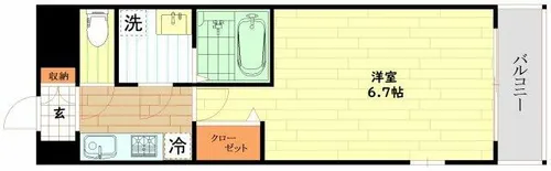 大阪府大阪市西区川口3丁目【マンション】の間取り