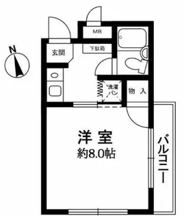 ハピネス茨木【2階】の間取り