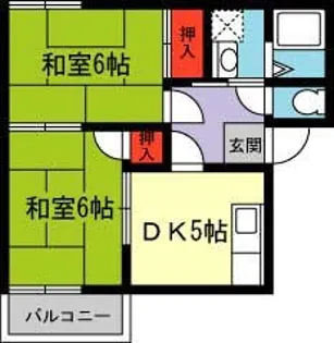 矢次ハイツ【1階】の間取り