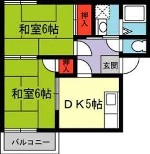 矢次ハイツ【1階】の間取り