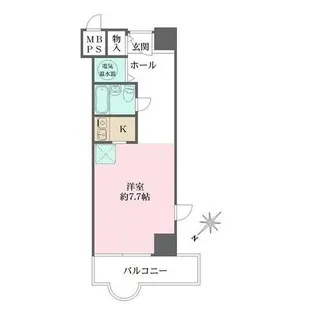 元町アーバンライフ【610号室】の間取り