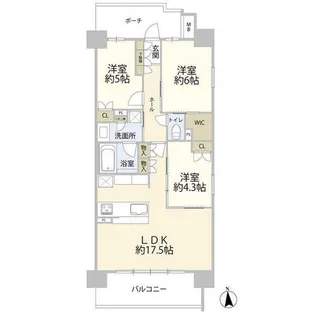 オープンレジデンシア桜通筒井(0005772)【6階】の間取り
