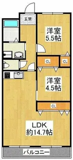 ドリーム萩天【4階】の間取り
