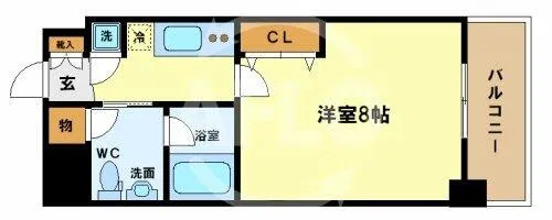 アプリーレ京町堀【10階】の間取り