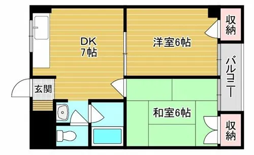ハムロハイツ杉田A棟【3階】の間取り