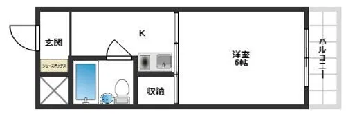 パステオ高槻【3階】の間取り