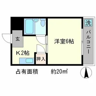 ロータリーマンション修学院【4階】の間取り