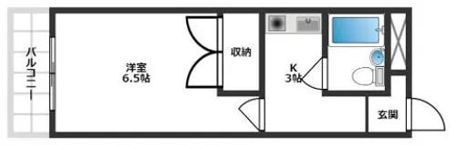 サンウエスト西真上【210号室】の間取り
