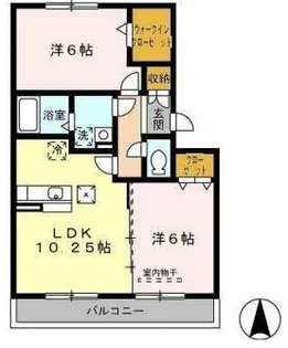 グラスツイン【2階】の間取り