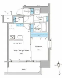 ルフォンプログレ南森町【4階】の間取り