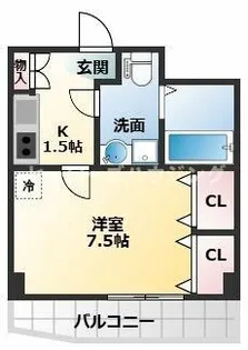 大阪府豊中市桜の町2丁目【マンション】の間取り