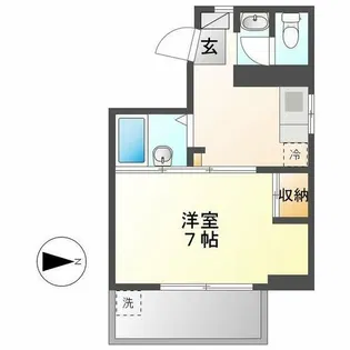第5七福ビル【706号室】の間取り