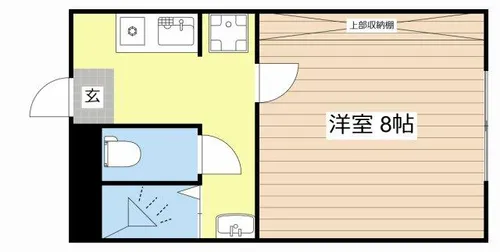 Kマンションエイブル【1F号室】の間取り