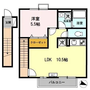 メゾンコートきらり【2階】の間取り