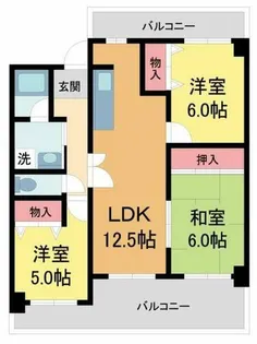 サンジェラン【405号室】の間取り