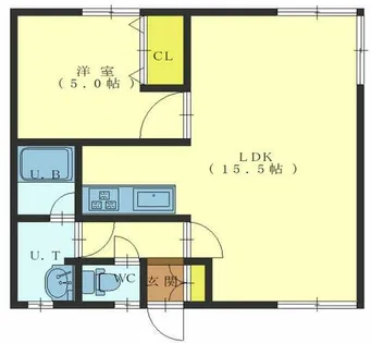 昭和3丁目1棟2戸【102号室】の間取り