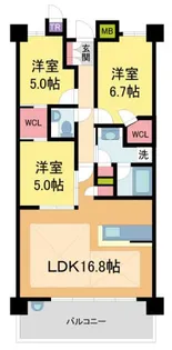 パークシュロス芦屋【409号室】の間取り