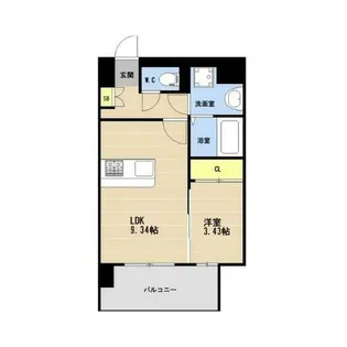 KL箱崎【0205号室】の間取り