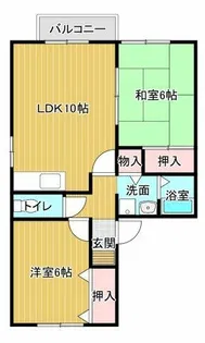 VILLA川辺Ⅱ【206号室】の間取り