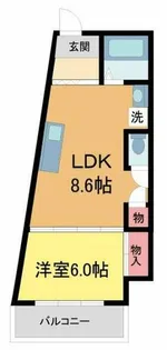 プレジデント宝塚【2階】の間取り