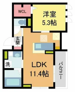 Crystal Court西宮北口【1階】の間取り