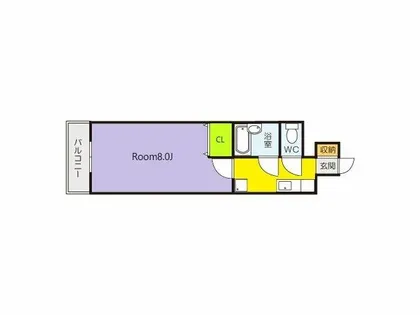 Bergamotto馬借【6階】の間取り