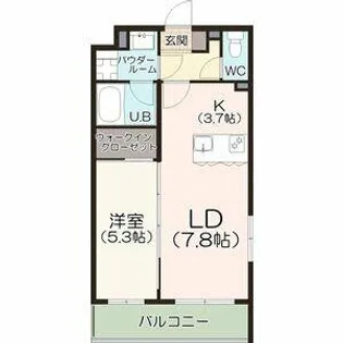 ルーセス2上甲子園【2階】の間取り