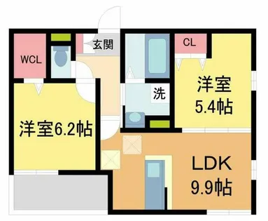 上甲子園廣和レジデンス【1階】の間取り