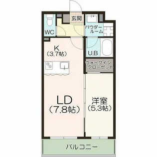 ルーセス2上甲子園【2階】の間取り