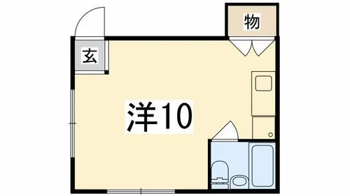 ワンルーム獨協前【A号室】の間取り