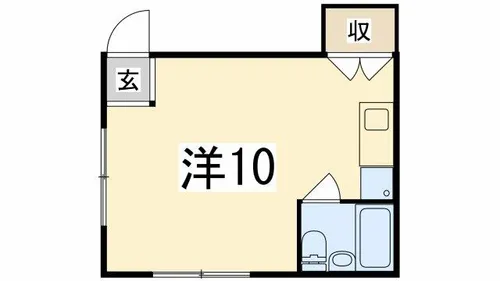 ワンルーム獨協前【B号室】の間取り