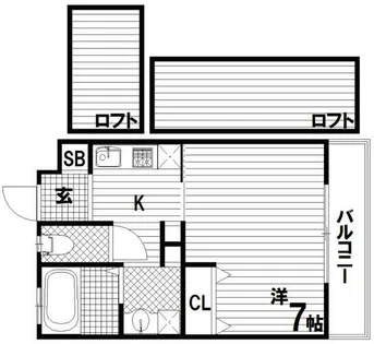 H.Cフラッツ須磨関守【2階】の間取り