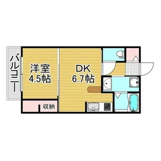 ウィステリア桜坂ヒルズ【2階】の間取り
