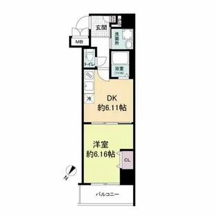 レジデンス朝潮橋【8階】の間取り