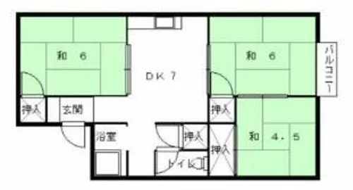 河野コーポ【202号室】の間取り