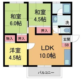 森本マンション【1階】の間取り