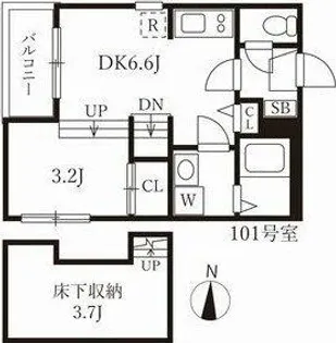 ディーラ鳴海【101号室】の間取り