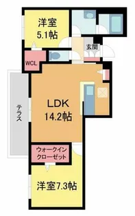 ShaMaison Greenage 日野町【102号室】の間取り